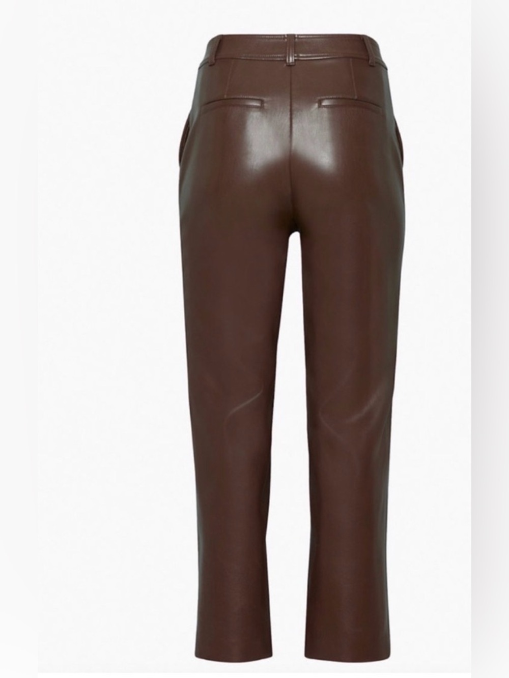 Aritzia Babaton Command vegan leather pants in coffee bean - Picture 3 of 12